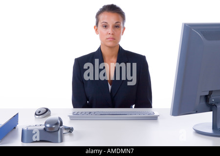 Heck, weibliche Büroangestellte Stockfoto