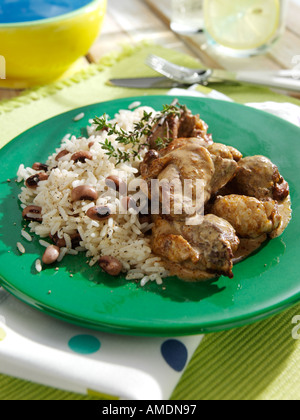 Afro Karibik Chickencurry Stockfoto