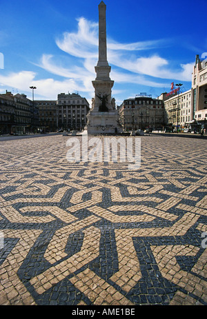 Praça Dos Restauradores, Lissabon, Portugal Stockfoto
