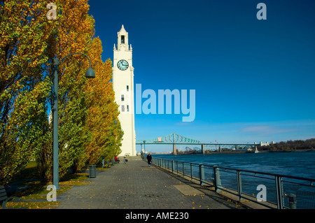 Tour de l ' Horloge, Quai de l ' Horloge, Vieux Port, Old Montreal, Montreal, Quebec, Kanada Stockfoto