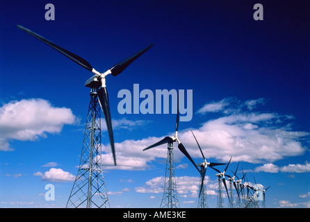 Wind Powered elektrische Station Alberta, Kanada Stockfoto