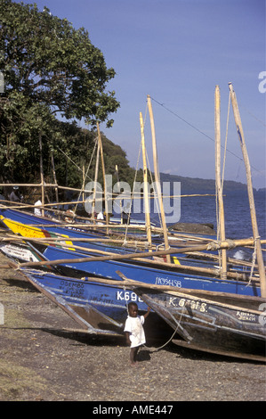 Luo Angelboote/Fischerboote Viktoriasee Kenia Stockfoto