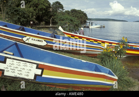 Luo Angelboote/Fischerboote Viktoriasee Kenia Stockfoto