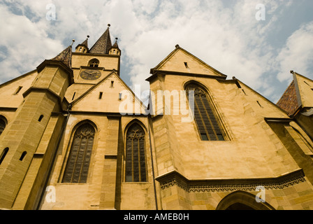 Evangelische Kirche in Piata Huet, Sibiu, Rumänien Stockfoto