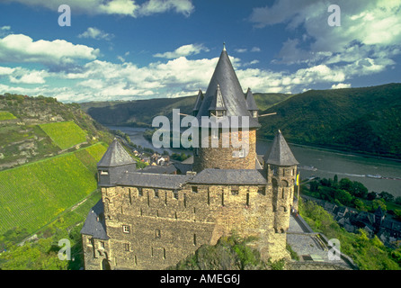 Burg Stahleck in Bacharach Deutschland Rheinland Stockfoto