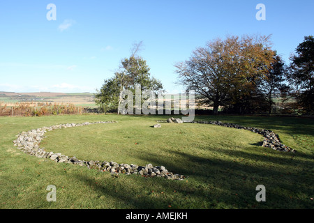 Loano Feuerbestattung Kreis Daviot, Aberdeenshire, UK Stockfoto