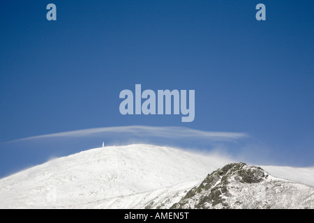 Mount Washington in den frühen Wintermonaten in die malerische Landschaft der weißen Berge New Hampshire USA Stockfoto