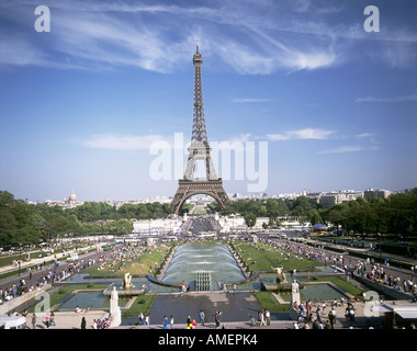 Der Eiffel-Turm errichtet für die Weltausstellung 1889. Stockfoto