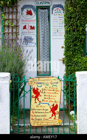 Das Drachen-Haus im Dorf von Ponterwyd Ceredigion Wales UK Stockfoto