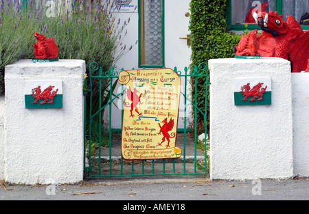 Das Drachen-Haus im Dorf von Ponterwyd Ceredigion Wales UK Stockfoto