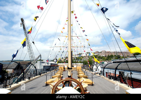 Die SS Great Britain gebaut von viktorianischen Ingenieur Isambard Kingdom Brunel in Bristol Docks England UK GB abgebildet Stockfoto
