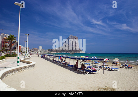 Strand von Calpe Costa Blanca Spanien Stockfoto