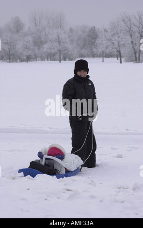 Winnipeg Winter Szenen Stockfoto