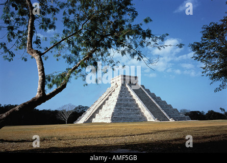 El Castillo Pyramide Yucatan, Chichen Itza, Mexiko Stockfoto