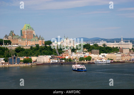 Fähre auf dem St. Lawrence River in Quebec City, Kanada. Stockfoto
