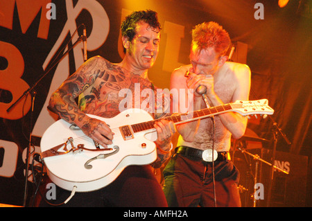 Legendäre Shack Shakers in Konzert im Moulin Blues Festival 2005 Ospel Niederlande Stockfoto