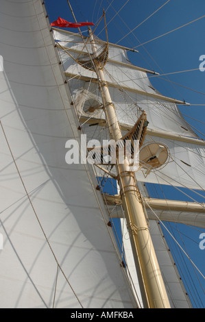 Mast und Segel das Segeln Schiff Star Flyer Stockfoto