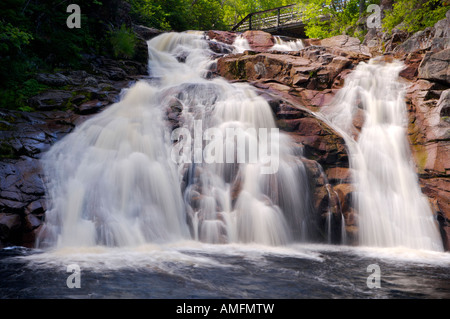 Mary Ann fällt, Cape Breton Highlands National Park, Cabot Trail, Cape Breton, Nova Scotia, Kanada. Stockfoto