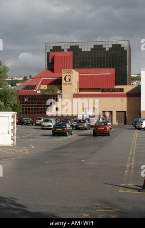 SWANSEA GRAND THEATRE, GESEHEN VON HINTEN, SWANSEA, WEST GLAMORGAN, SÜD-WALES, GROßBRITANNIEN Stockfoto