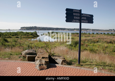 Cardiff Bay Feuchtgebiete Natur Reservat, South Wales, South Glamorgan, Großbritannien Stockfoto