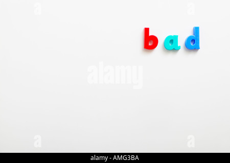 Kinder Alphabet Kühlschrankmagnete schlechte Rechtschreibung Stockfoto