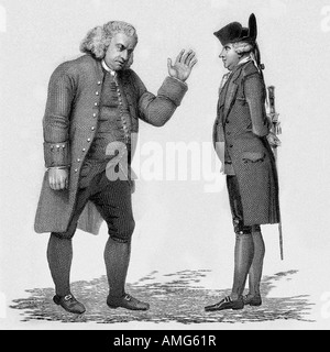 Samuel Johnson 1709 1784 englische Schriftsteller James Boswell 1740 1795 schottischer Schriftsteller Stockfoto