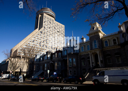 Das Hotel Lowes Le Concorde auf la Rue Grande Allee in Québec (Stadt) Stockfoto