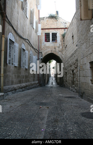 Israel Jerusalem der jüdischen Viertel in der alten Stadt engen Gasse Stockfoto