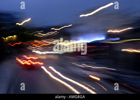 Bewegungs-Bild in Chalk Farm Road Camden Town London Stockfoto