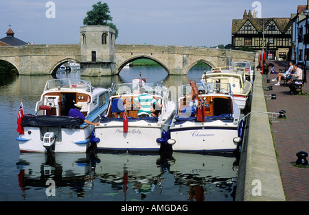 St Ives Cambridgeshire Huntingdonshire Kai Brücke Fluss Ouse Stockfoto