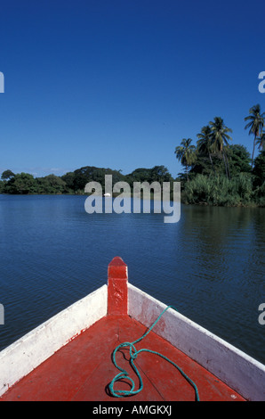 Boot in Las Isletas Inseln im Nicaragua-See in der Nähe von Granada, Nicaragua Stockfoto