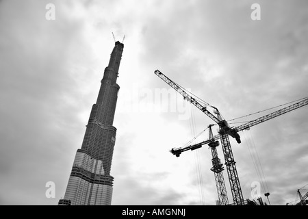 Unvollendete Gebäude UAE. Burj Khalifa oder Burj Dubai 'Dubai Tower" in Dubai, Stockfoto