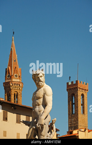 Brunnen von Neptun, Piazza della Signoria, Florenz, Italien Stockfoto