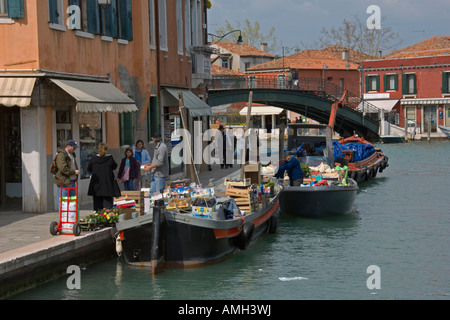 Murano Fondamenta Daniele Manin dei Vetrai Venedig Italien April 2007 Stockfoto