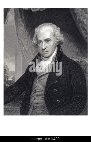 James Watt 1736 1819 britischen Ingenieur Erfinder Technologie Dampfmaschine schottischen industriellen Revolution. Imperial Wörterbuch der Vereinten Nationen Stockfoto