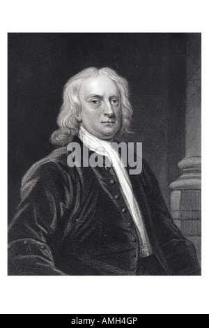 Sir Isaac Newton 1642 1727 englischer Physiker, Mathematiker, Astronom, Naturphilosoph Alchemist Theologe. Philosophiæ Na Stockfoto