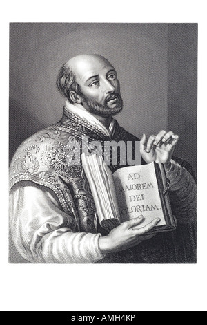 Saint Ignatius Loyola Íñigo Oñaz López de Loyola wichtigsten Gründer ersten Generaloberin Society Jesus religiöser Orden katholisch Stockfoto