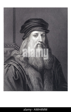 Leonardo Da Vinci 1452 1519 Florentiner Künstler italienische Leonardo di Ser Piero da Vinci Universalgelehrter Wissenschaftler Mathematiker Ingenieur ich Stockfoto