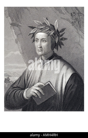 DANTE ALIGHIERI 1265 1321 italienische Dichter Florenz Florentiner Divina Commedia göttliche größte literarische Arbeit Sprachliteratur Sup Stockfoto