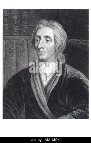 Englische Philosoph John Locke 1632 1704 britischen Empiriker Sozialvertrag Theorie Nfluence Epistemologie politische Philosophie Stockfoto