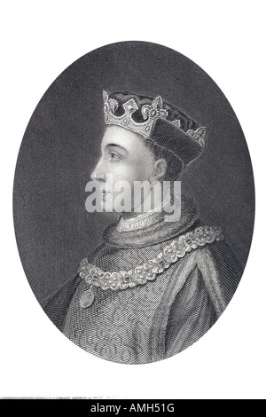 Henry V 5. König England 1387 1422 Vignette Krieger Schlacht Agincourt Sieg englische Mittelalter Französisch konsolidiert macht Unif Stockfoto