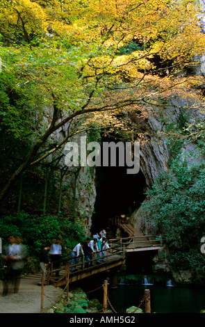 Yamaguchi, Japan Akiyoshidai-Quasi-Nationalpark, Eingang Zur Karsthöhle Stockfoto