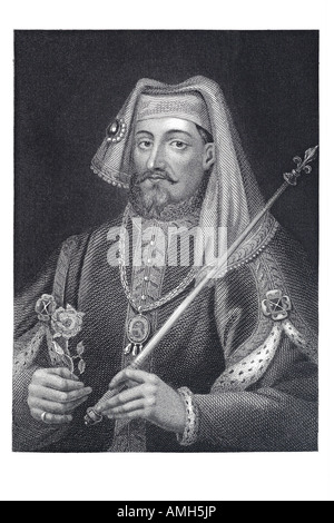 König Henry IV England 1367 1413 Holding Zepter Tudor stieg Frankreich Herrn Irland Bolingbroke Stockfoto