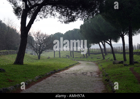 Via Appia Antica oder Via Appia einer alten römischen Straße in Rom Italien Stockfoto