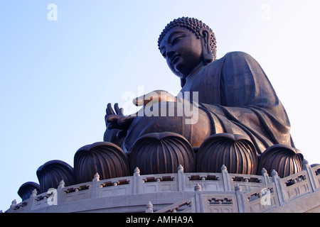 Gigantische Bronze-Buddha auf Lantau Insel Hong Kong Stockfoto