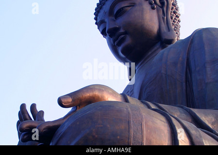 Gigantische Bronze-Buddha auf Lantau Insel Hong Kong Stockfoto