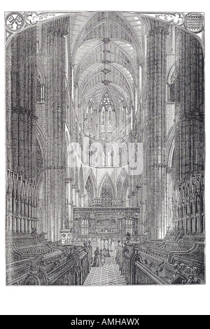 1860 Westminster Abbey Chor Kirche christliche royal Central London City royal urban London größere Hauptstadt England englische Brita Stockfoto