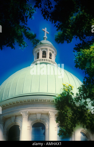 Blick auf St.-Georgs Kathedrale, Kingston, Ontario, Kanada Stockfoto