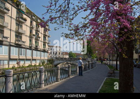 Treviso Riviera Santa Margherita Fluss Sile Veneto Italien April 2007 Stockfoto