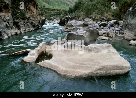 Peru Urubamba River im Heiligen Tal der Inkas ist ein nach Amazon River Stockfoto